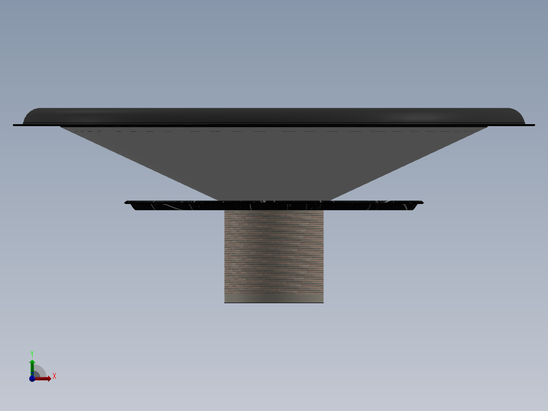 扬声器 3D模型SolidWorks三维设计图前视图