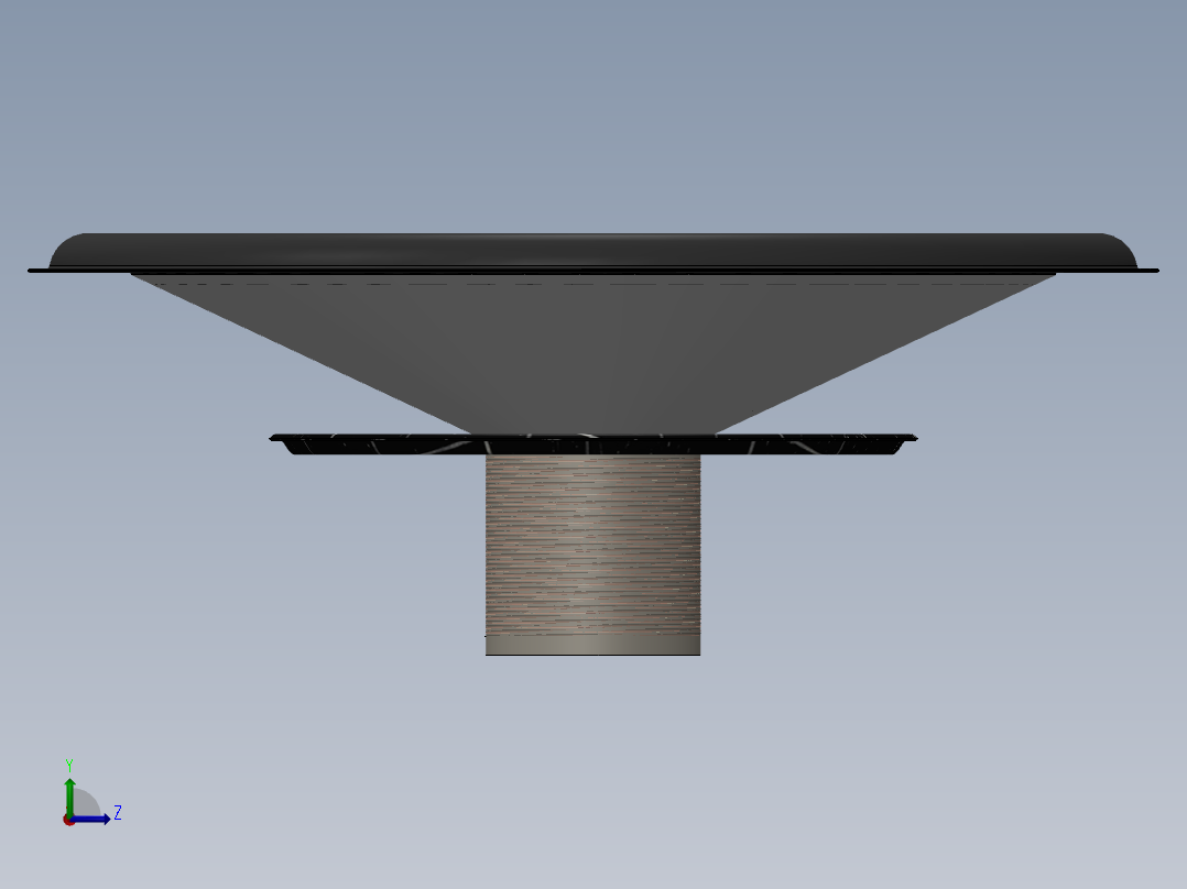 扬声器 3D模型SolidWorks三维设计图左视图