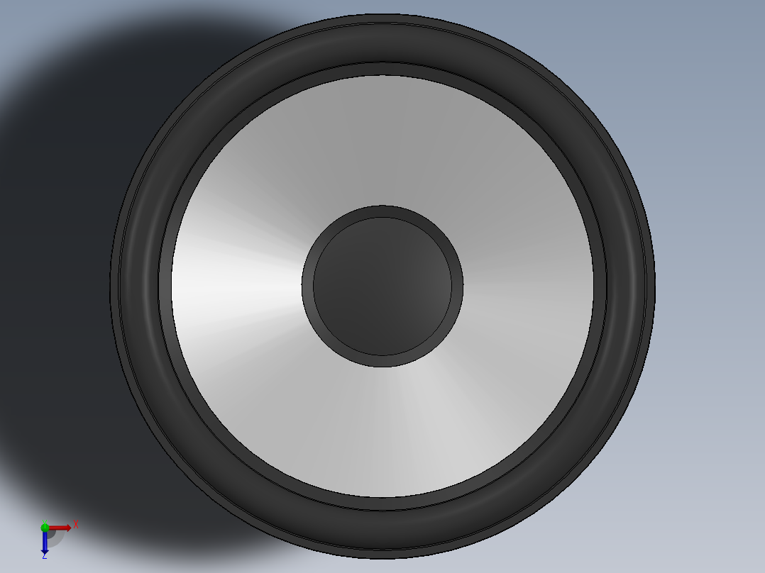 扬声器 3D模型SolidWorks三维设计图俯视图