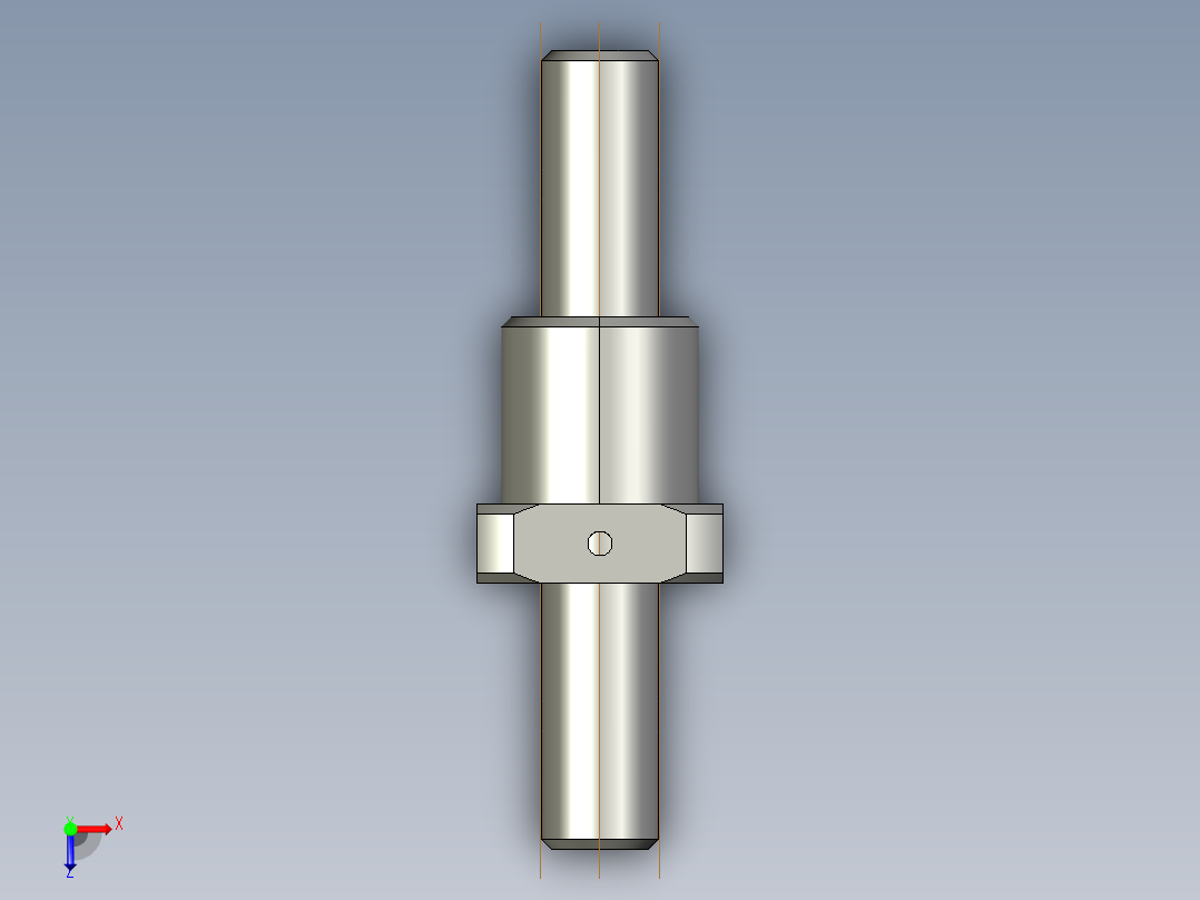 JF1201_5-4滚珠丝杆3D模型俯视图