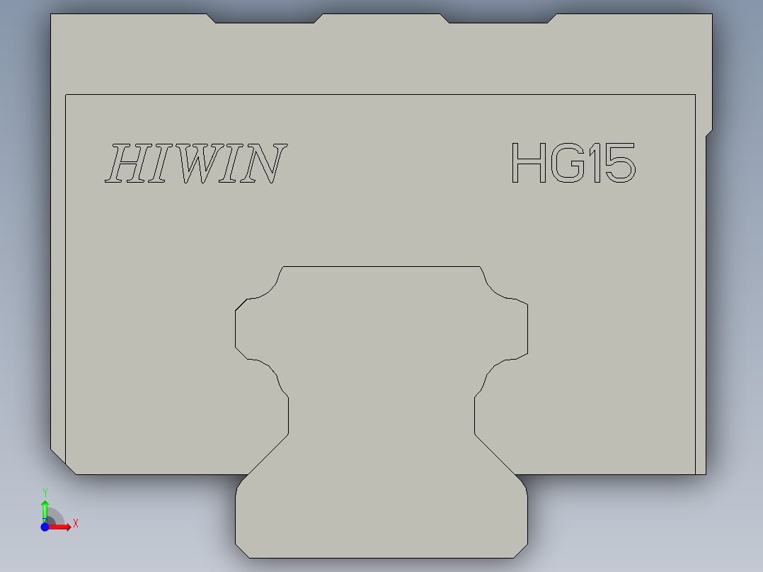 2017-2017-HGH15CA直线滑轨前视图