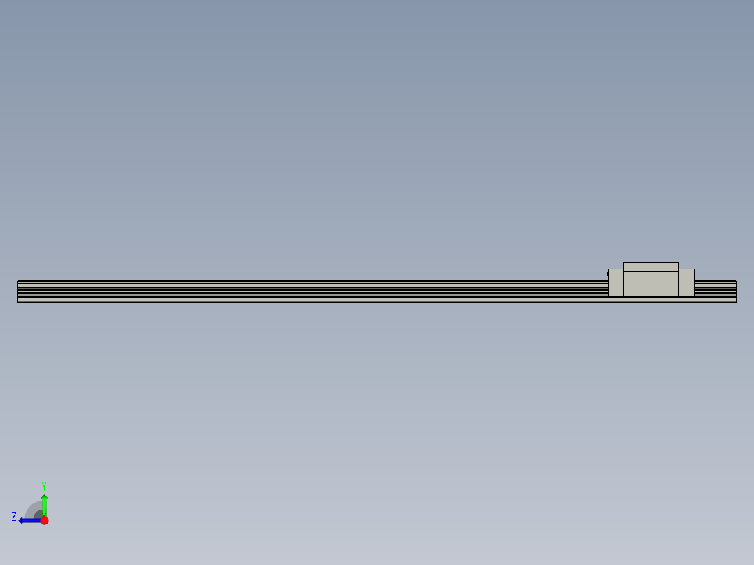 2017-2017-HGH15CA直线滑轨右视图