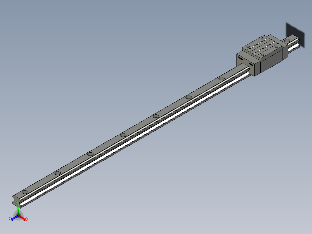 2017-2017-HGH15CA直线滑轨正等轴测图