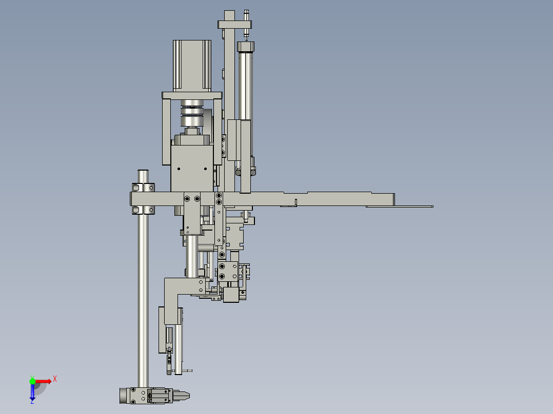 单轴绕线机S01A-E01-0000一轴机包胶带组俯视图
