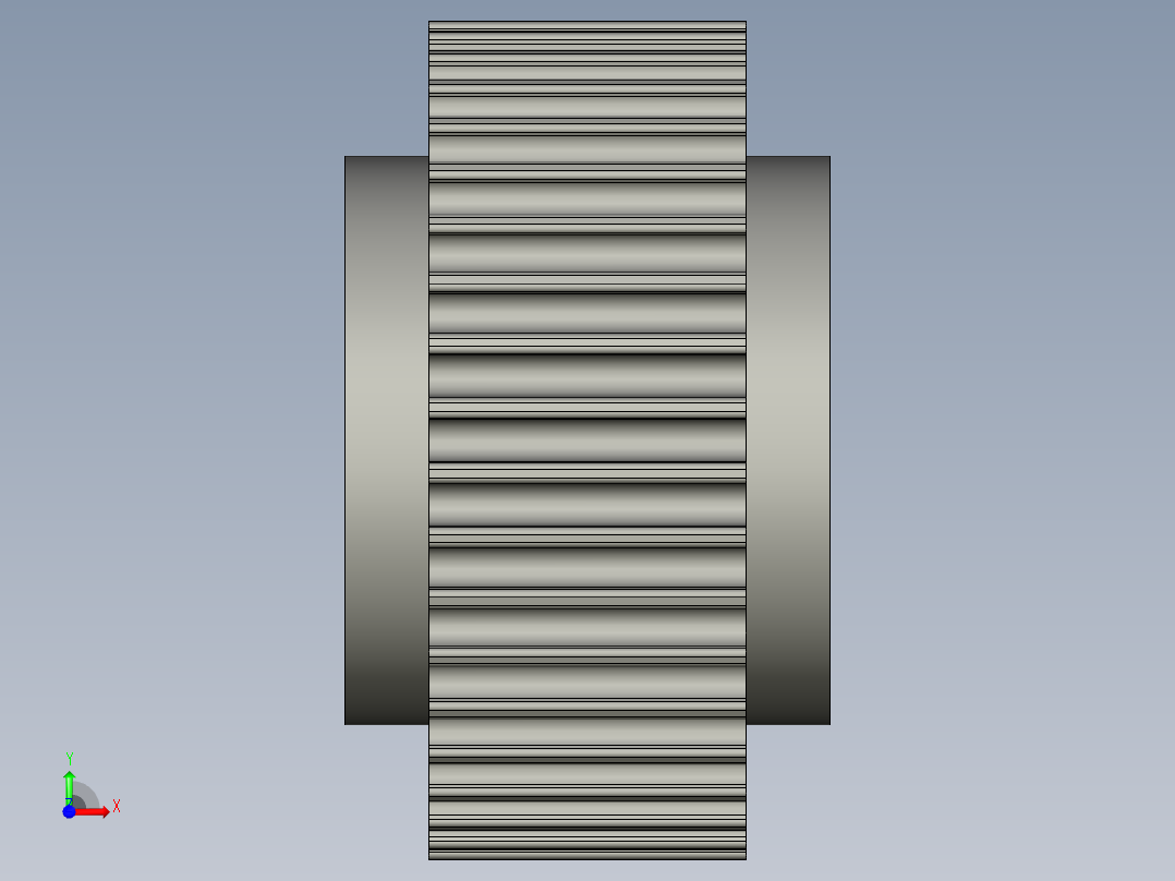 线材端子加工设备设计-8M-40齿同步带轮前视图