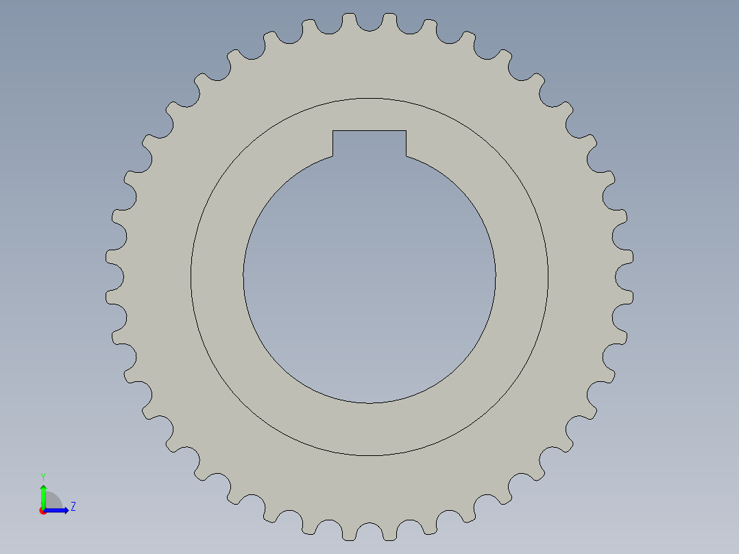 线材端子加工设备设计-8M-40齿同步带轮左视图
