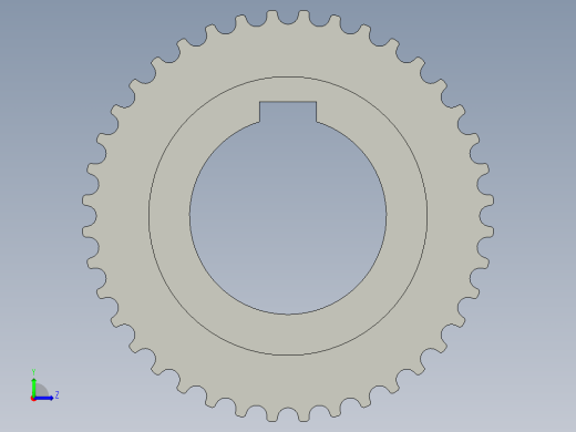 线材端子加工设备设计-8M-40齿同步带轮左视缩略图