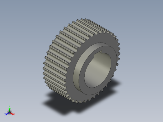 线材端子加工设备设计-8M-40齿同步带轮正等轴测缩略图