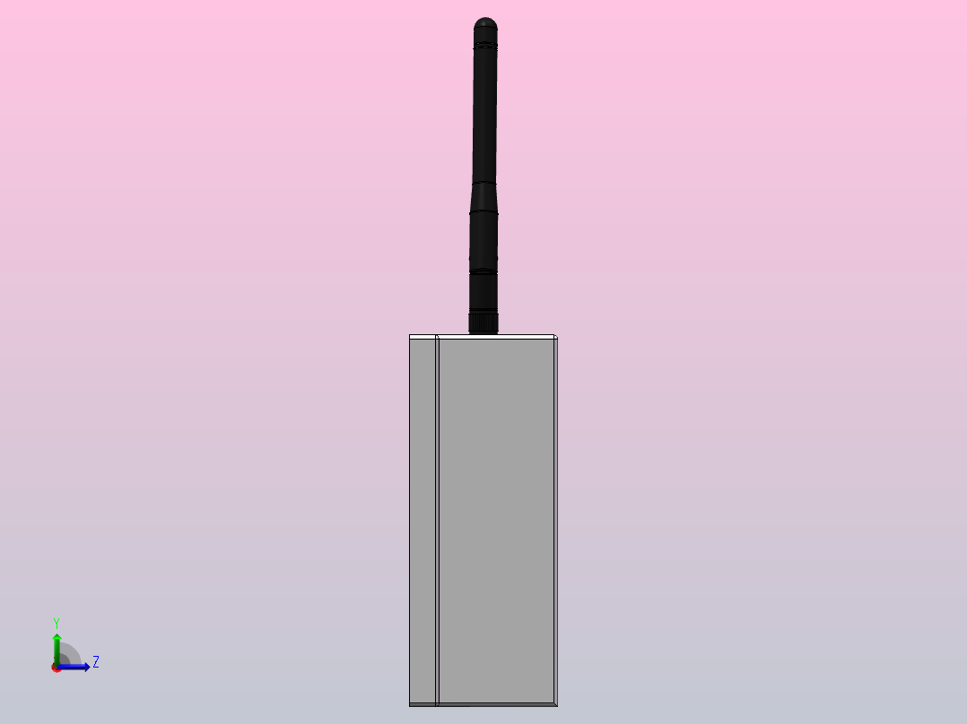 物联网测控终端左视图