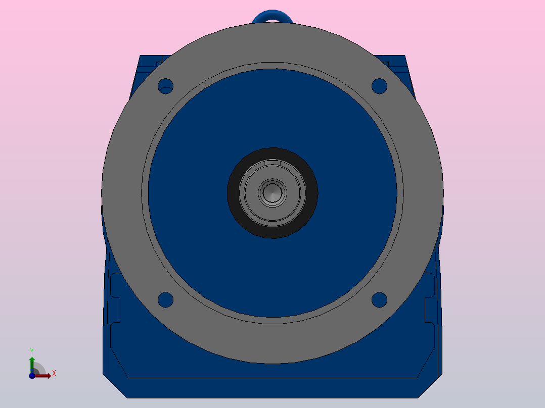 RF87ZP斜齿轮减速机RF87-9.9-M1-P132-Φ300前视图