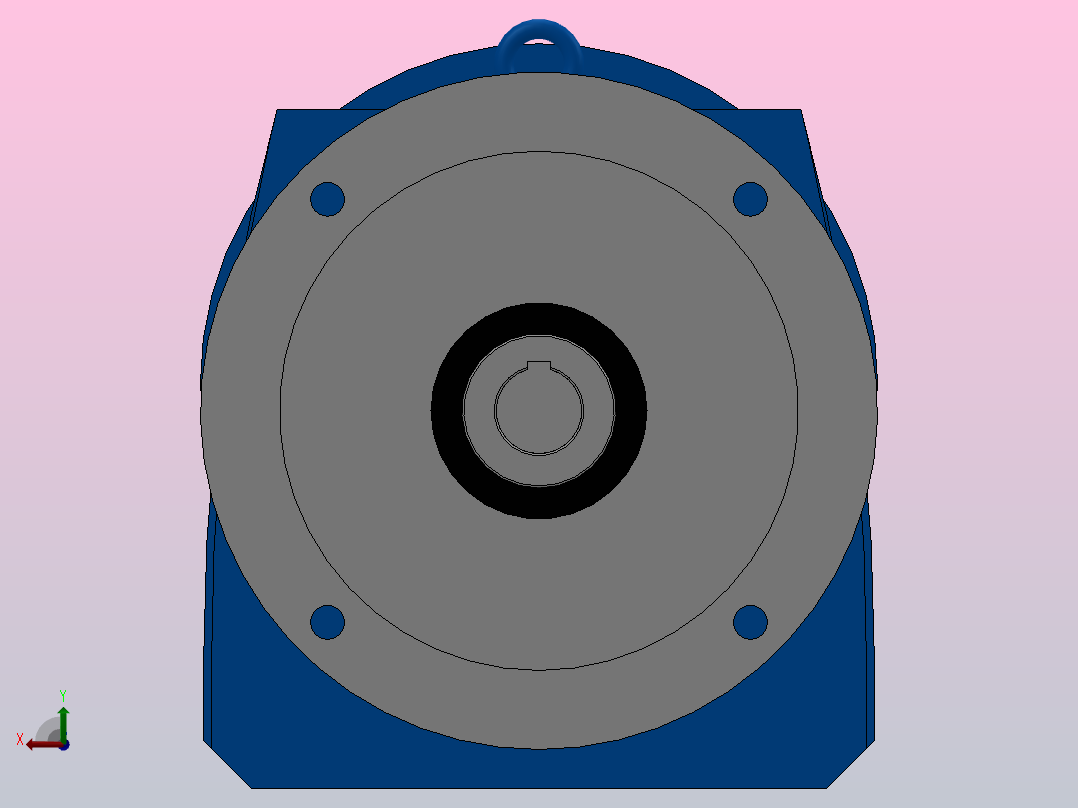 RF87ZP斜齿轮减速机RF87-9.9-M1-P132-Φ300后视图