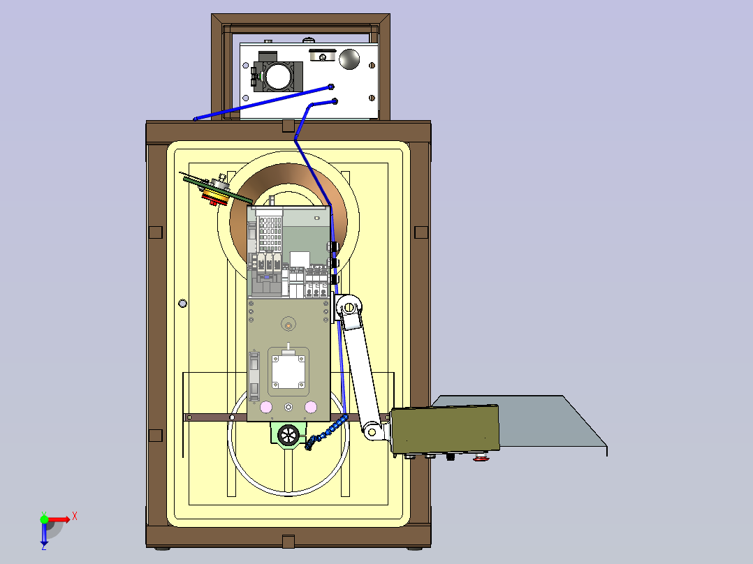 珩磨机模型俯视图