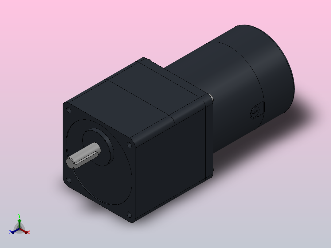 80DC(30W╱60W)微型直流组合型电机[80DC60GV24R16-80GM7.5H]正等轴测图