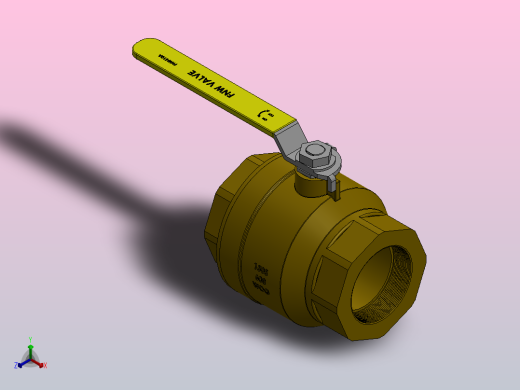 FNW-FNW410AM二片式内螺纹球阀正等轴测缩略图