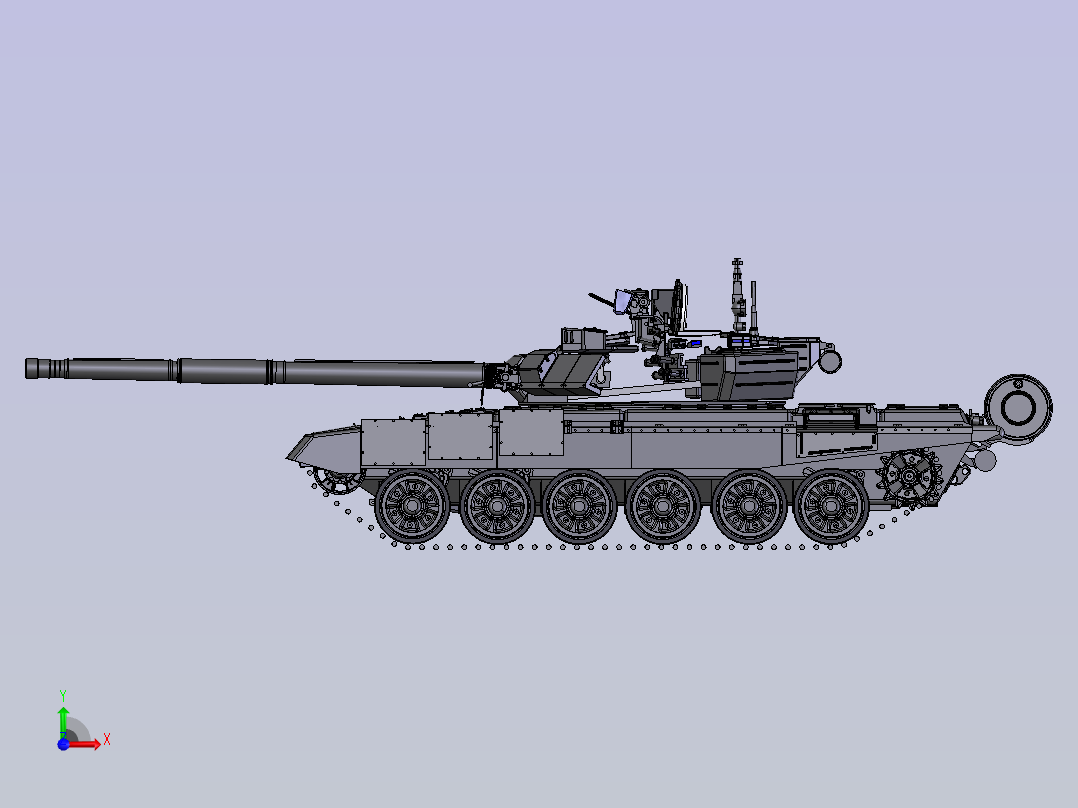 T-90坦克 STP前视图
