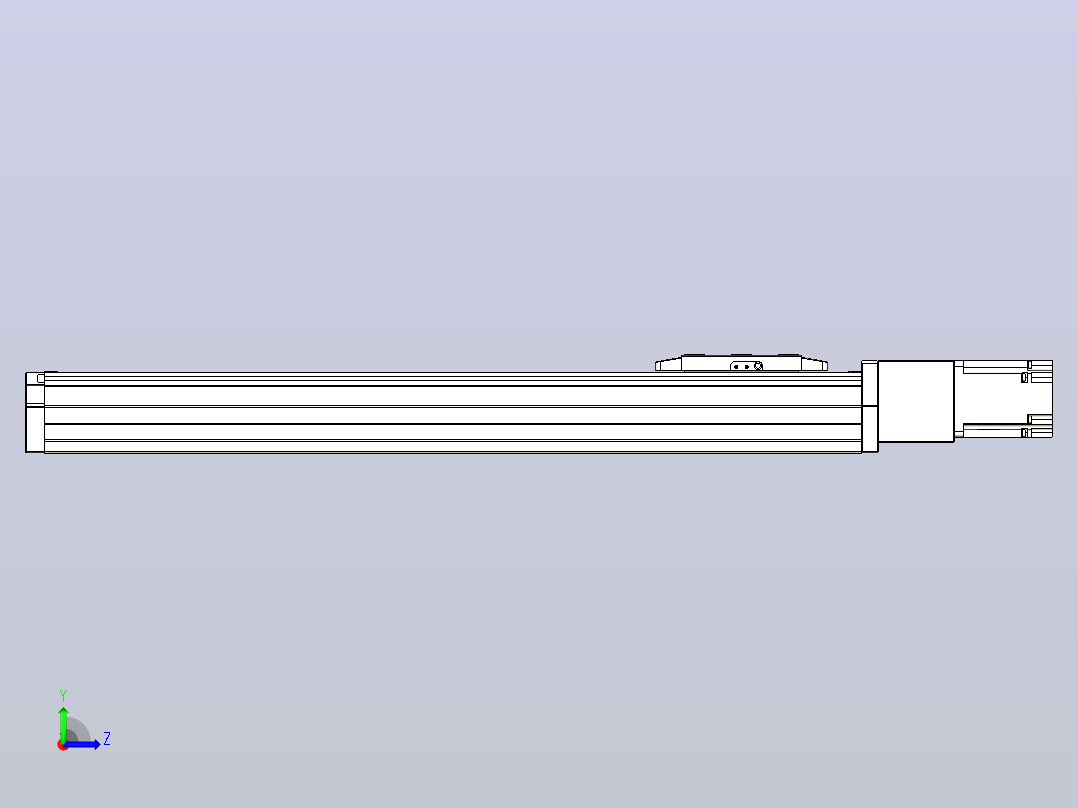 滚珠丝杠直线轴内置导轨TPA-GCR-80-1610C-L450-M-M20-N3左视图