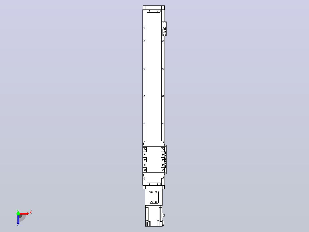 滚珠丝杠直线轴内置导轨TPA-GCR-80-1610C-L450-M-M20-N3俯视图