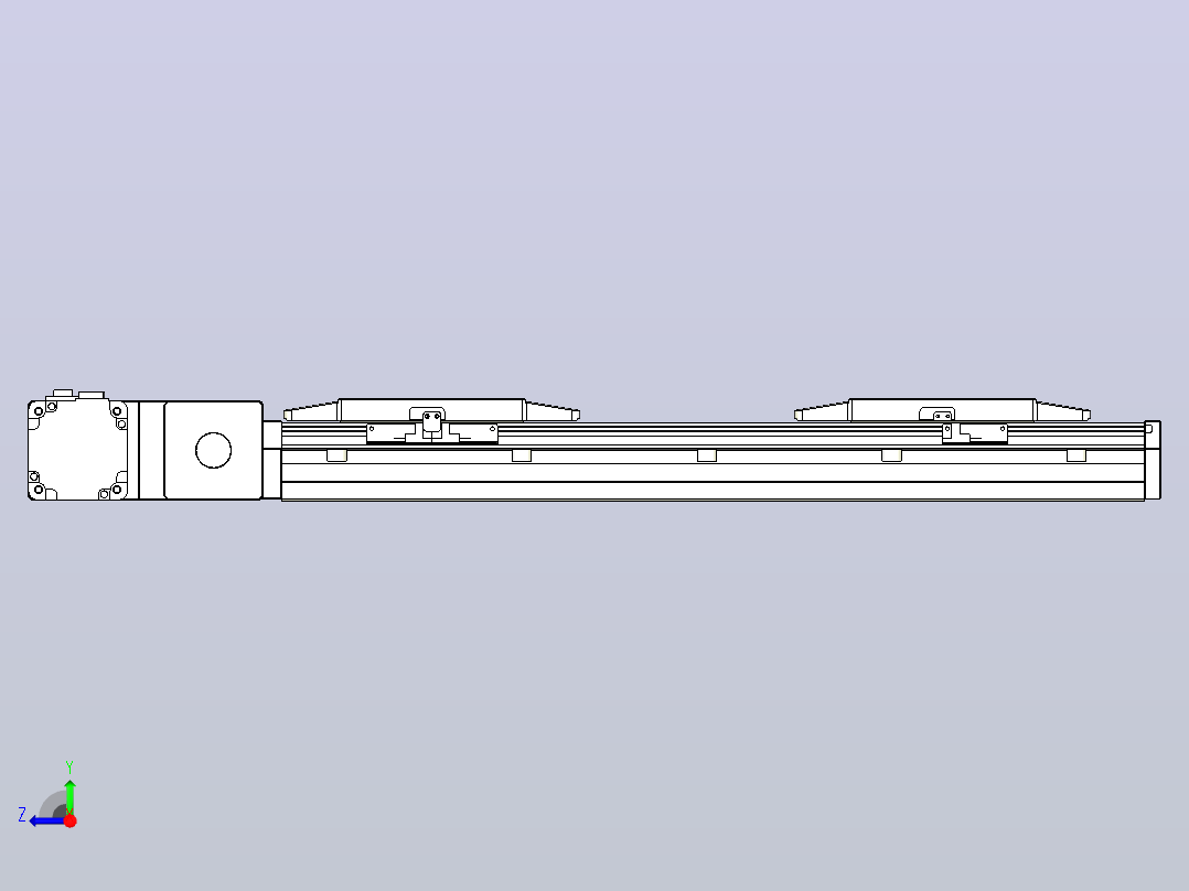 皮带直线轴双滑块型TPA-GCBS-150-P80-L75-QL-M75-N3右视图