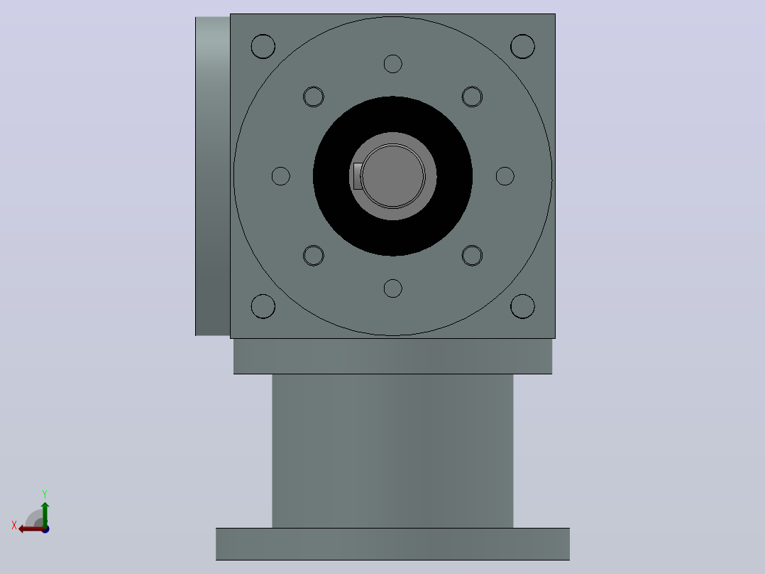 HDF09-HDF28螺旋锥齿换向传动器[HDF-11-1-A ]后视图