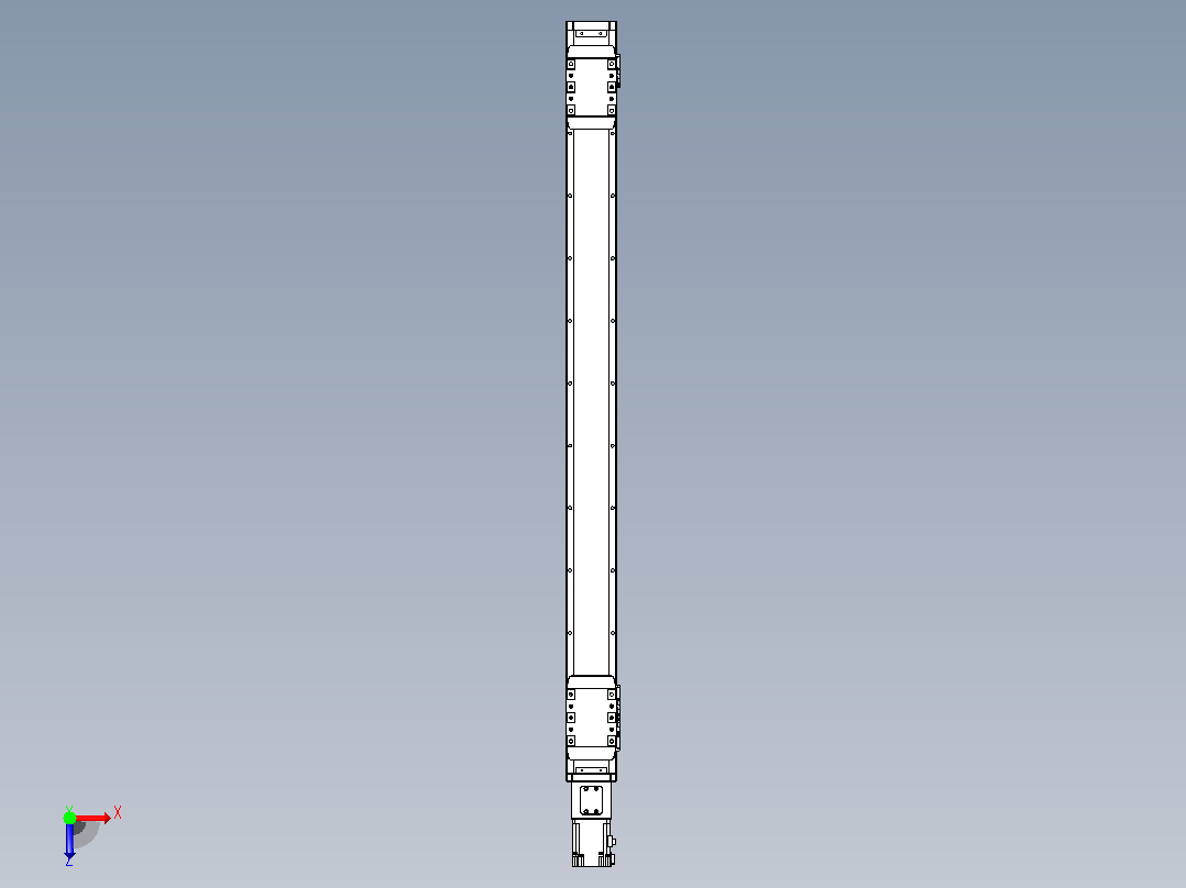 滚珠丝杠线性轴TPA-GCRS-80-1610C-L400-M-M20-N3俯视图