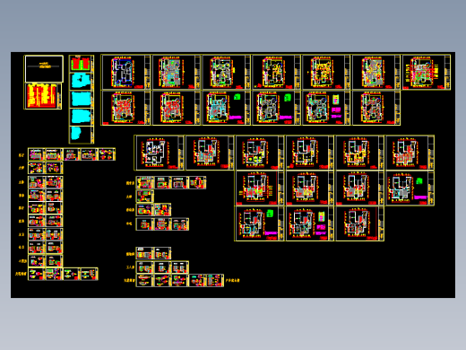 某复式住宅东南亚风格装饰施工图及效果图