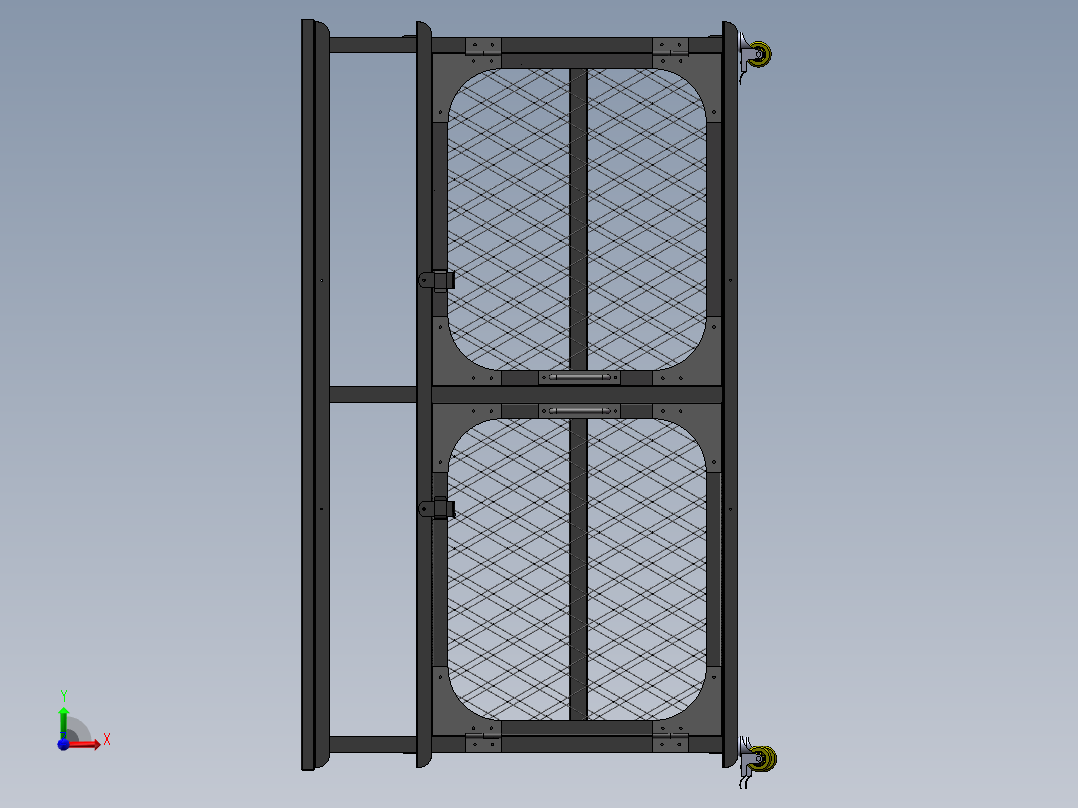 一张精致的钣金备餐柜前视图