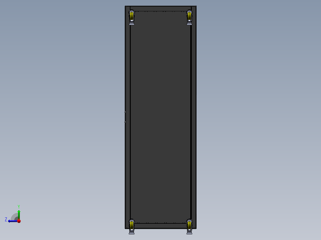 一张精致的钣金备餐柜右视图