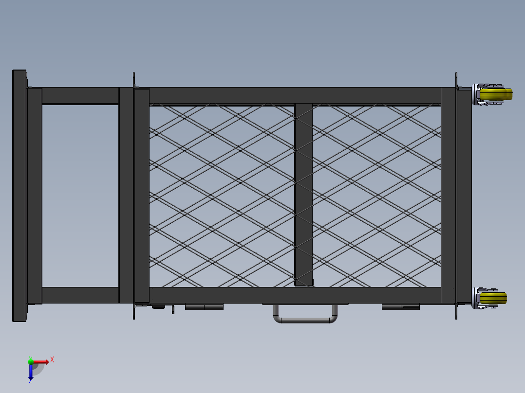 一张精致的钣金备餐柜俯视图