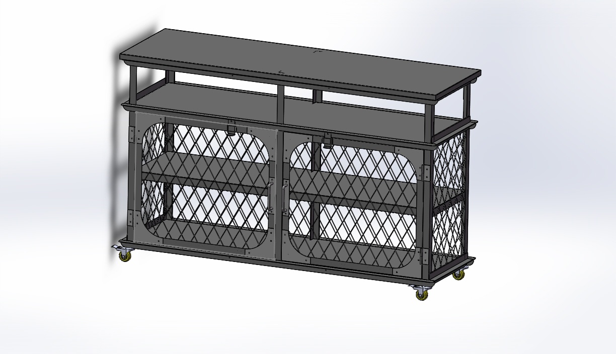 一张精致的钣金备餐柜