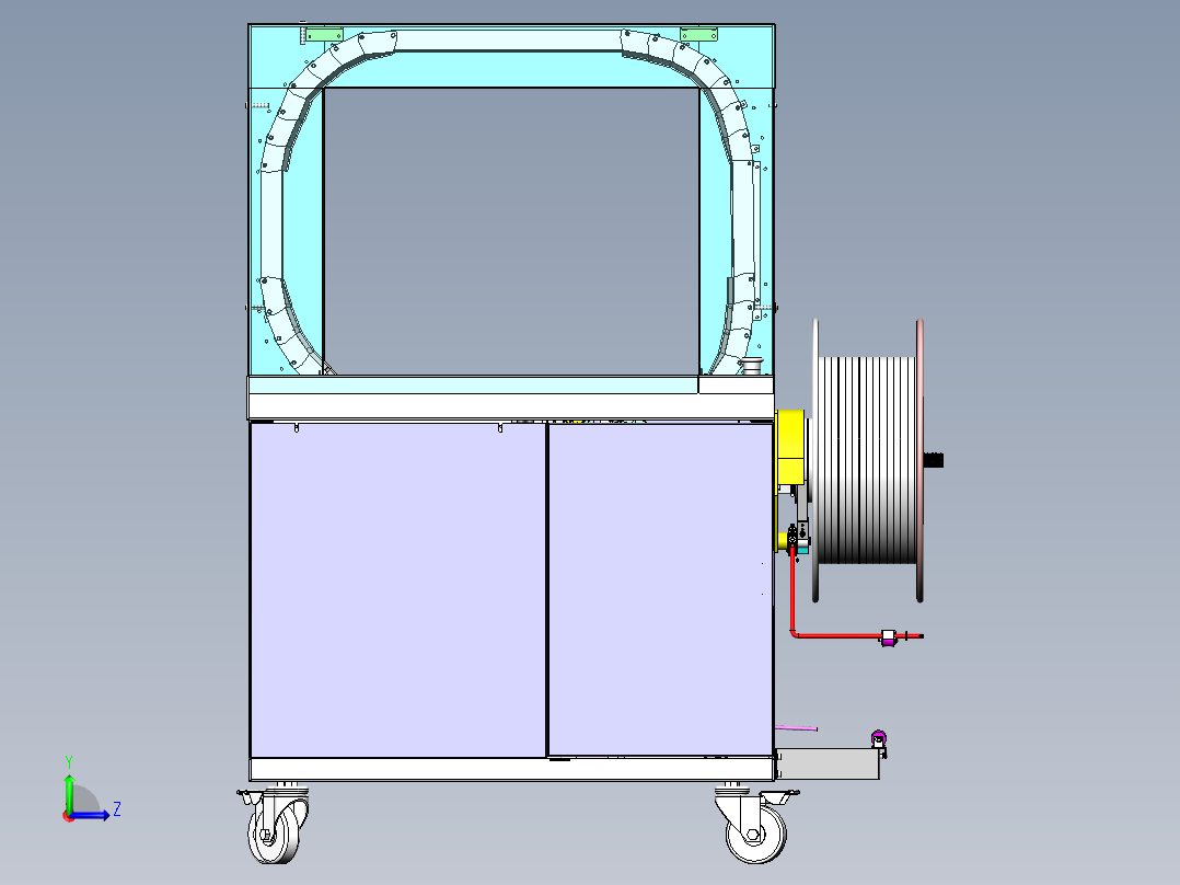 E171 箱包全自动捆扎机详细内部结构左视图