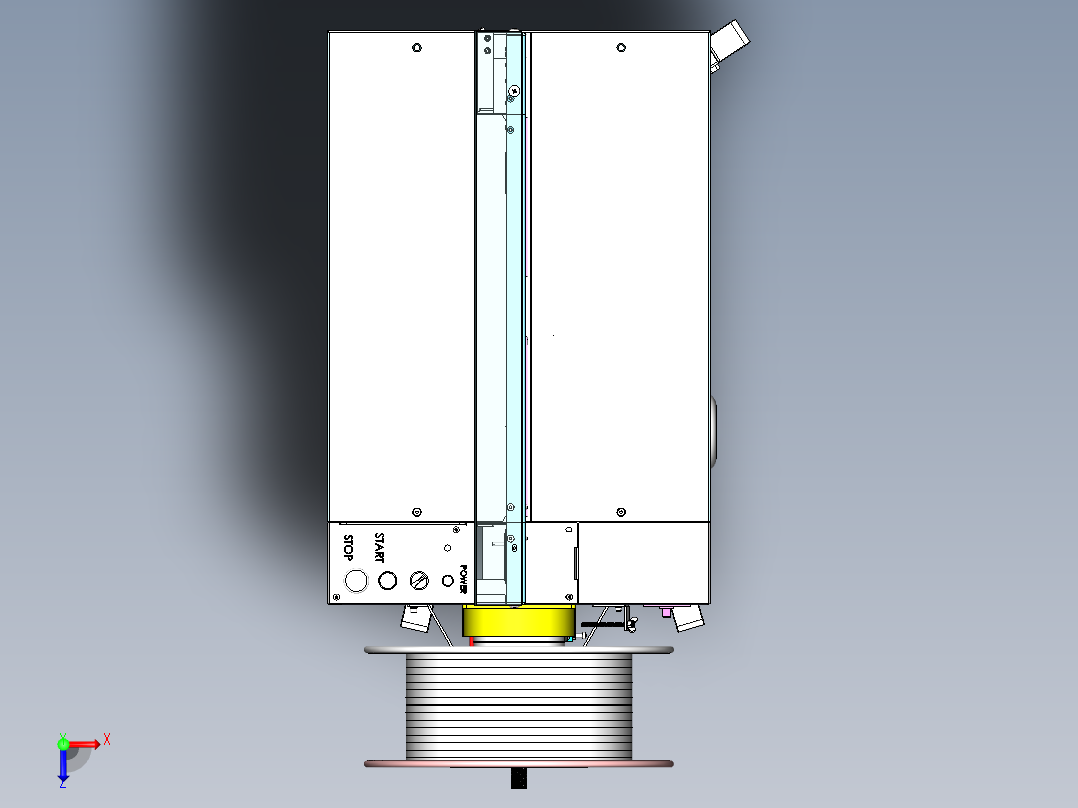 E171 箱包全自动捆扎机详细内部结构俯视图