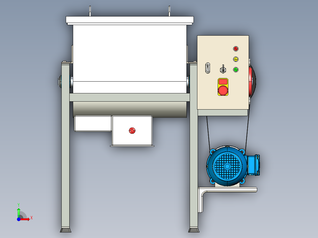 丝带搅拌机搅拌机前视图