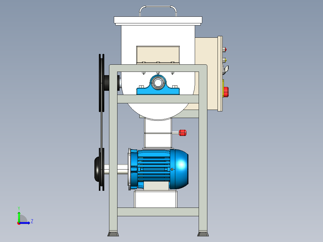 丝带搅拌机搅拌机左视图