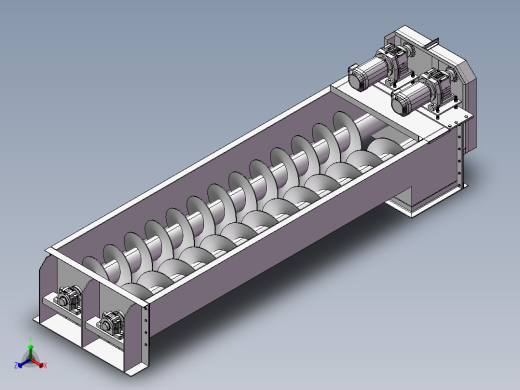 B15_螺旋输送机3D正等轴测缩略图