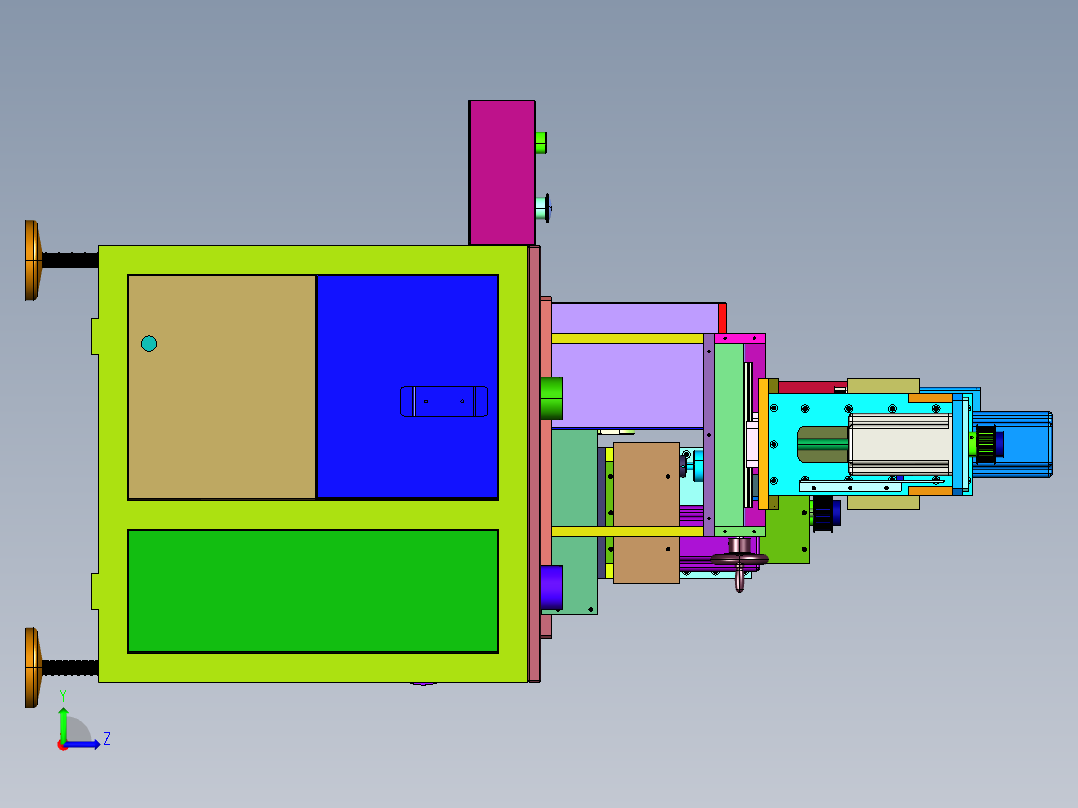 全自动数控齿轮去毛刺修磨设备左视图