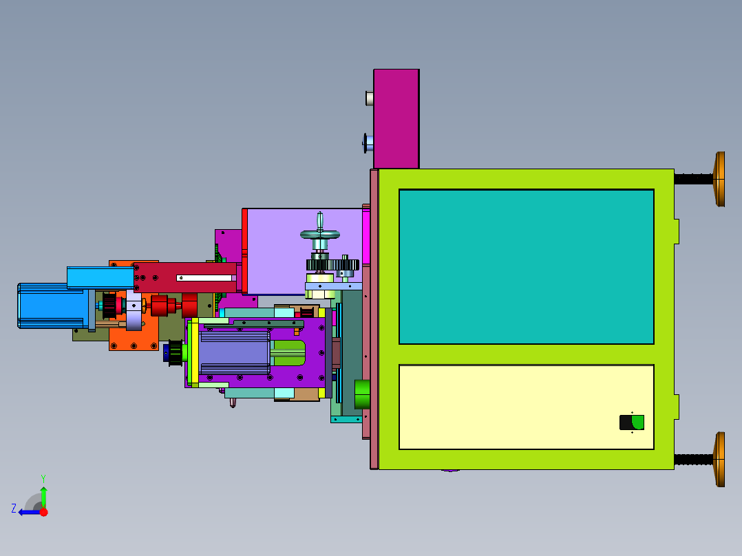 全自动数控齿轮去毛刺修磨设备右视图