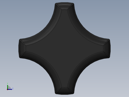 塑料旋钮-Plastic Hand Knob 291-300.SLDPRT左视缩略图