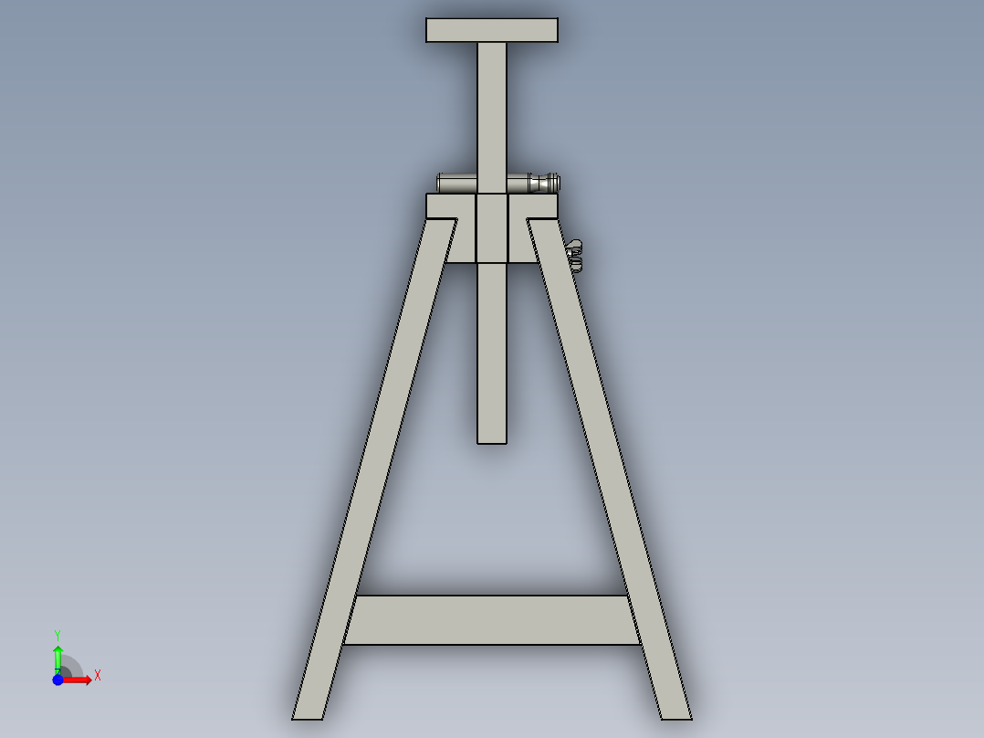 木制支架前视图