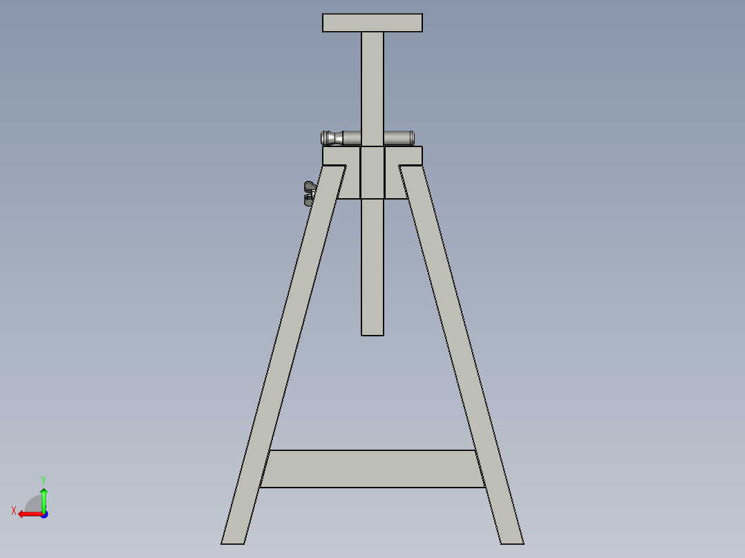 木制支架后视图