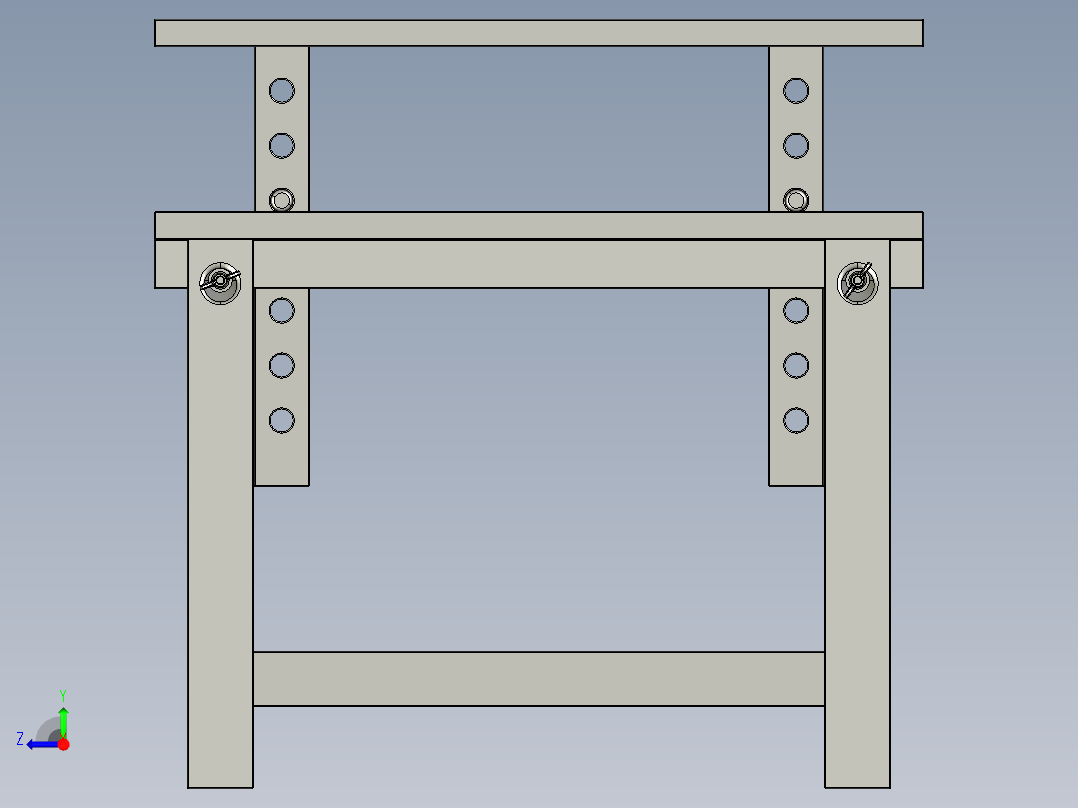 木制支架右视图