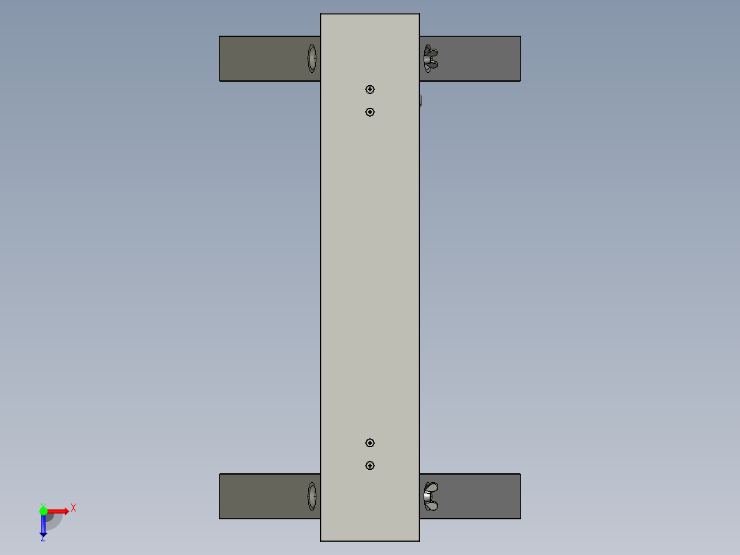 木制支架俯视图