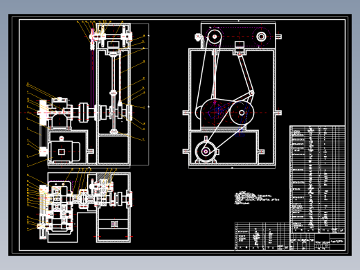 M1219-半自动平压模切机总体结构设计CAD+说明+==463279=500