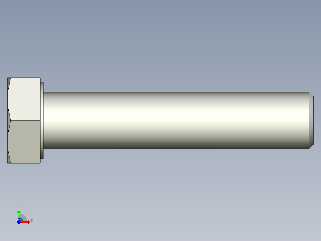 螺钉-DIN_931-M20x2.5x95_30.stp前视图