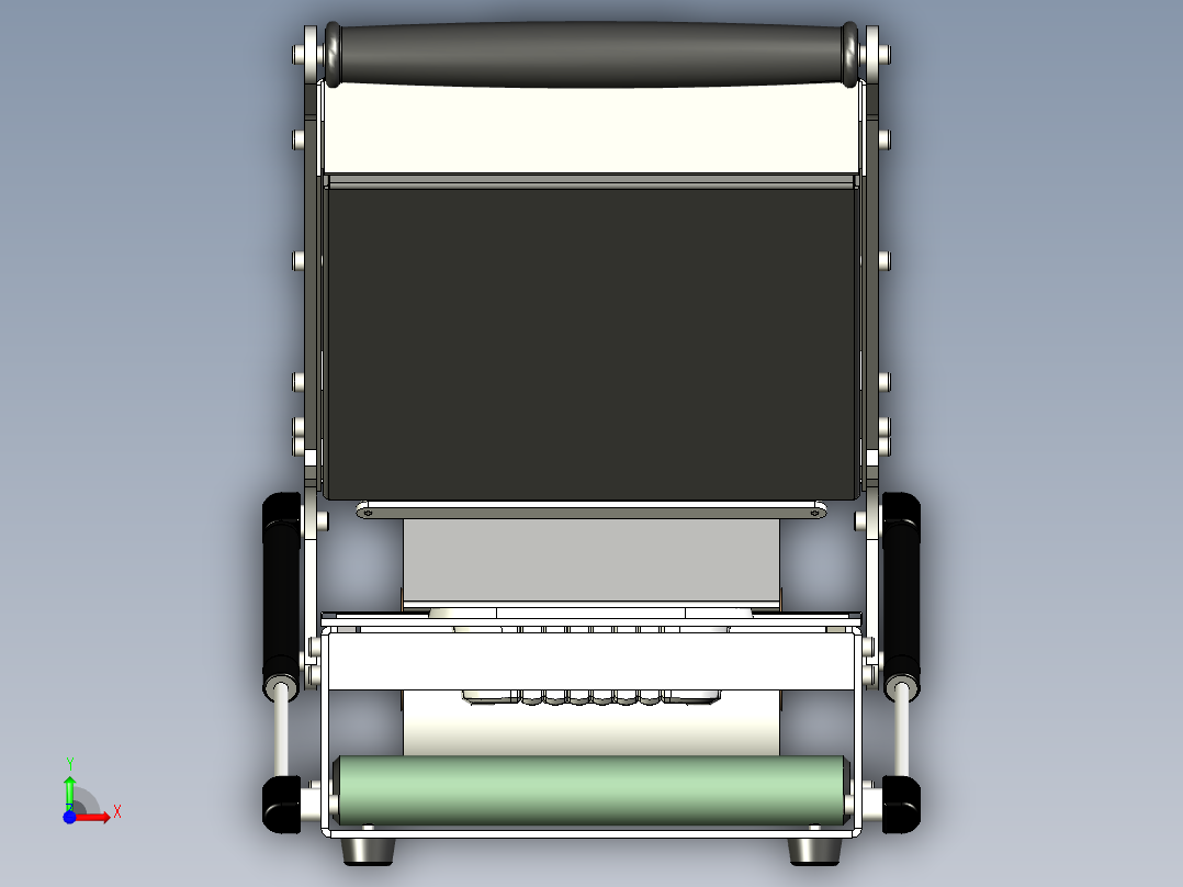 塑料食品容器手动托盘密封机包装机前视图