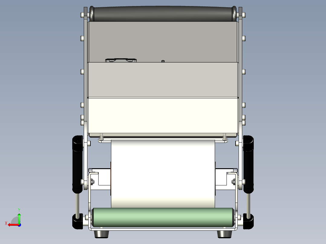 塑料食品容器手动托盘密封机包装机后视图