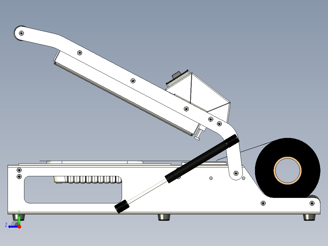 塑料食品容器手动托盘密封机包装机右视图