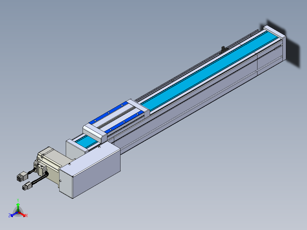 威洛博LB.GB同步带传动--欧规系列LB6A-L65-S400-BL正等轴测图