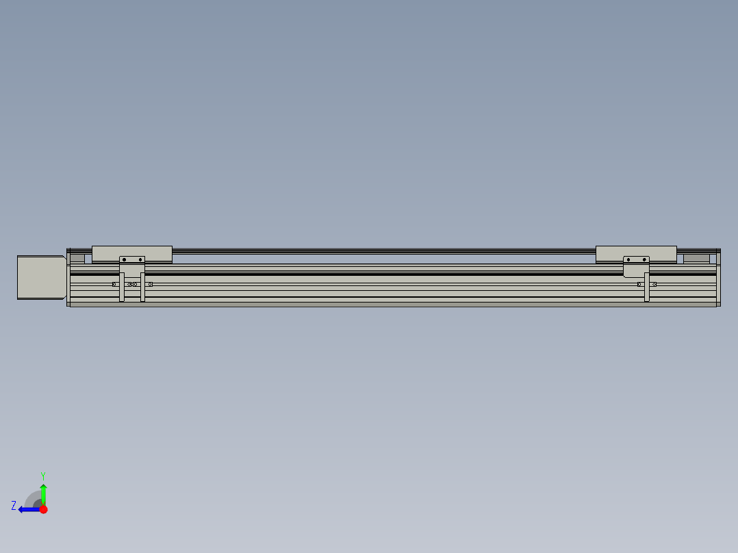 直线模组WG-LHB12-S650-R(B)设计图纸右视图
