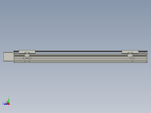 直线模组WG-LHB12-S650-R(B)设计图纸右视缩略图