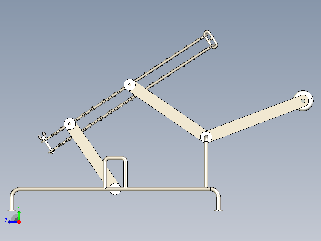 翻转烤架右视图